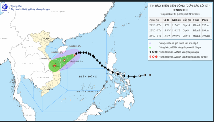 Tropical Storm Fengshen Approaches Central Vietnam